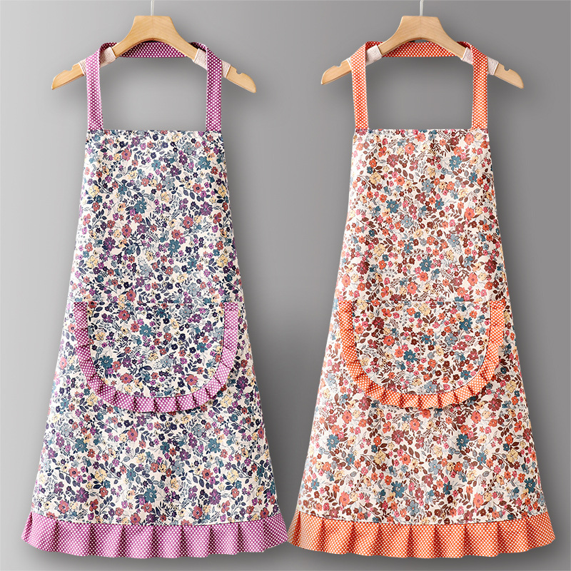 Cute pure cotton apron for kitchen and home use 2025 new internet…