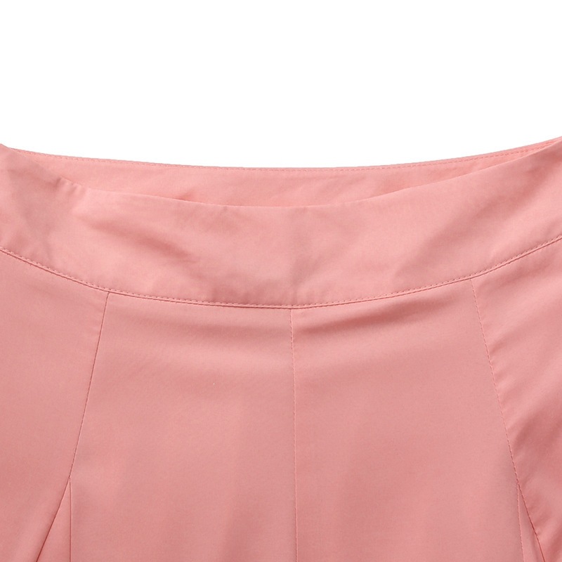 2026 Spring And Summer OL Women's Solid Color High Waist Wide Leg Pants Skinny Thin Casual Pants_ecoleips.com
