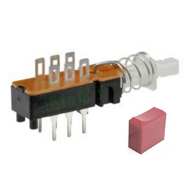 自锁开关侧按6针 小体积直键开关 小型卧式按钮开关 按键开关侧插