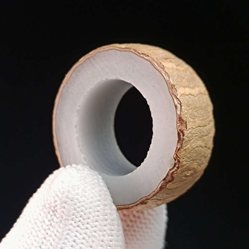 백옥 보살 뿌리 반지 커플 재료 패키지 DIY 손 연마 도구 원시 씨앗 남성과 여성을위한 반제품