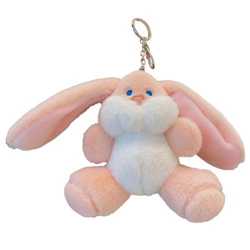 Plush toy rabbit key chain wholesale cartoon doll doll bag pendant cute school bag pendant key chain