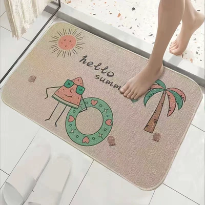 Avtomobil döşəmə paspasları – Mats, Bathroom Non-Slip Mats, Door - summer-hot-flax-4060cm