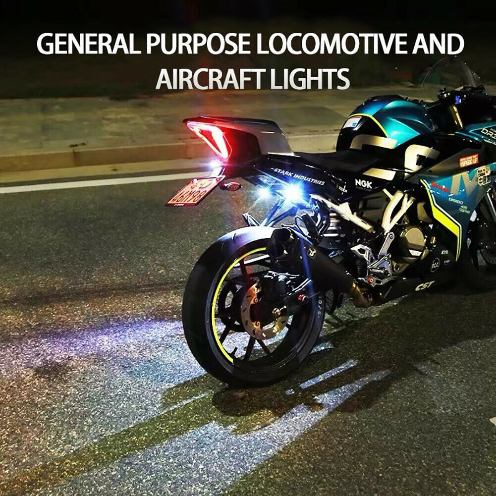Luz de avión locomotora eléctrica motocicleta chasis luz trasera luz de advertencia USB recargable luz decorativa faro