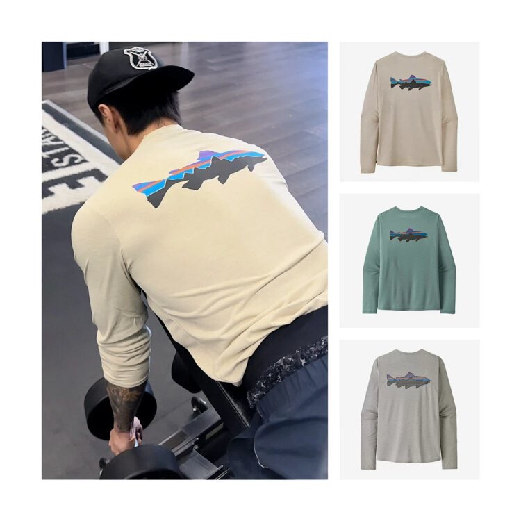 C1 Quick-Drying Series # Sports and Commuting Dual-Purpose Pat@Fish Label Elastic Silky Quick-Dry Sun-Protective Round-Neck Long-Sleeve T-Shirt. C1 Quick-Drying Series # Sports and Commuting Dual-Purpose Pat@Fish Label Elastic Silky Quick-Dry Sun-Protective Round-Neck Long-Sleeve T-Shirt.