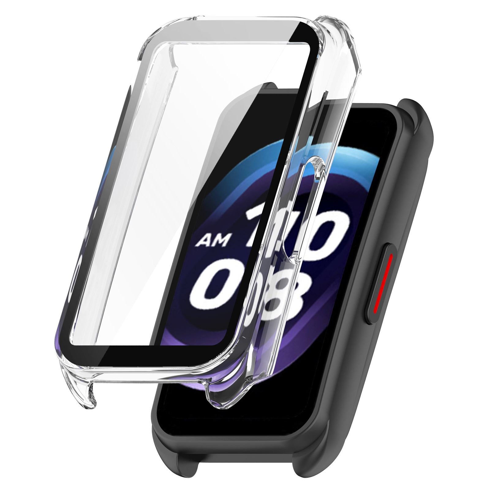 Suitable for keepb4 wristband protective case, tpu fully covered soft rubber case, keep B4 watch case, PC+ tempered film integrated case Item Picture