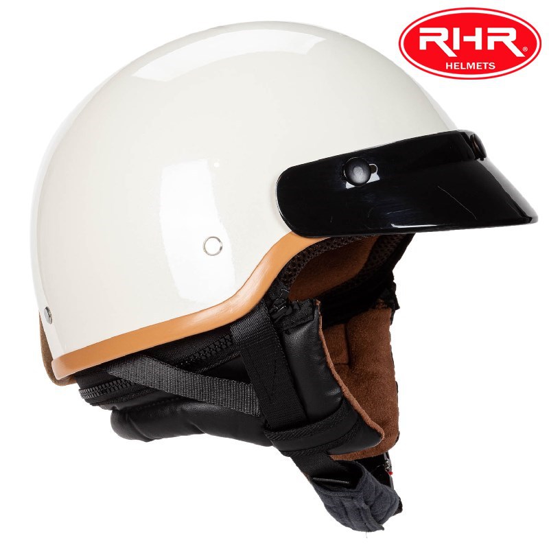 Vintage pusķivere ar malu ar noņemamu motocikla ķiveri ar priekšautiņu Elektriskā veloķivere Halewind_voghion.com