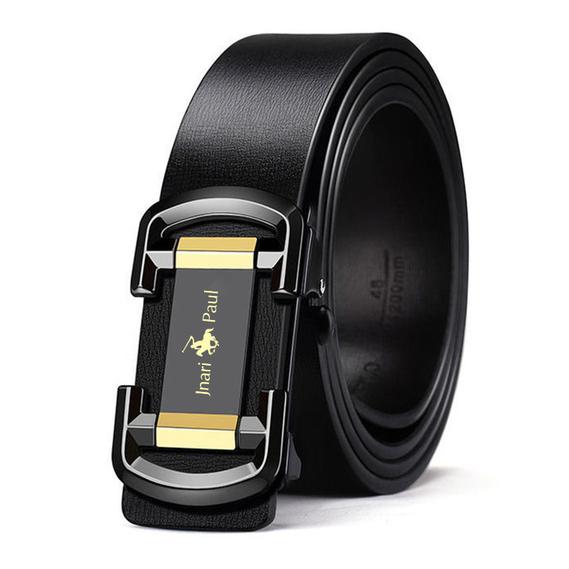 Paul Belt hombres Nueva hebilla automática sin dientes cinturón de cuero joven y de mediana edad cinturón de negocios al por mayor entrega de una sola pieza