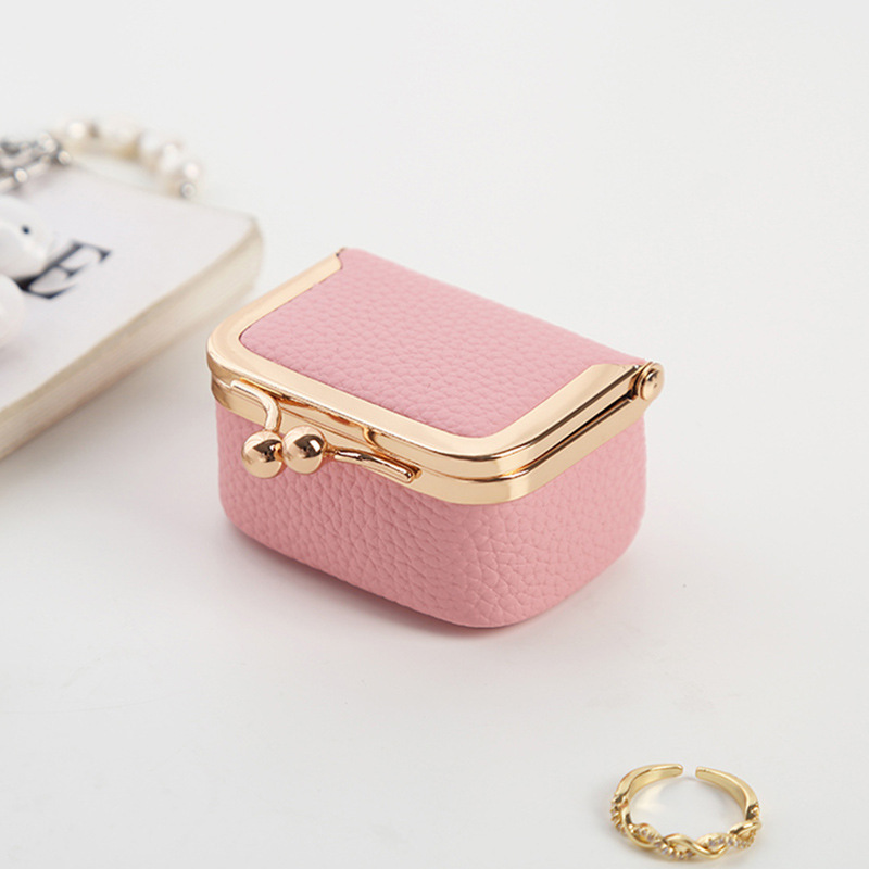 Mini Coin Purse Jewelry Bag New Style Pu Clasp Bag Diamond Ring Jewelry Box Coin Pouch Mini Coin Purse Jewelry Bag New Style Pu Clasp Bag Diamond Ring Jewelry Box Coin Pouch