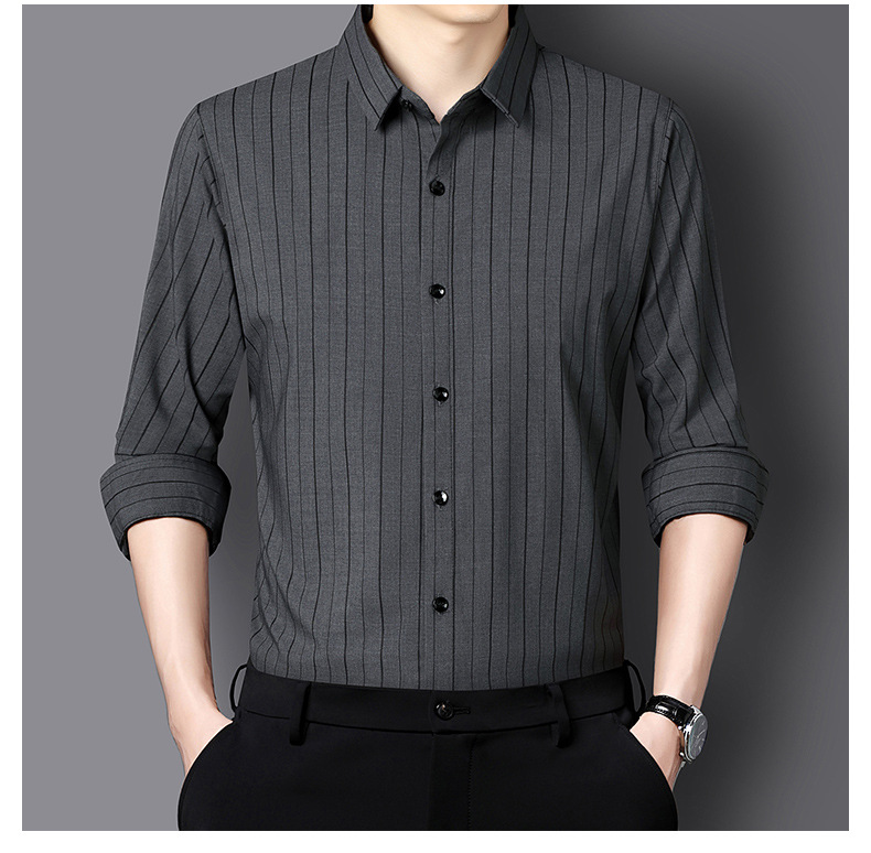 Camicia elegante uomo manica lunga traspirante no stiro_voghion.com