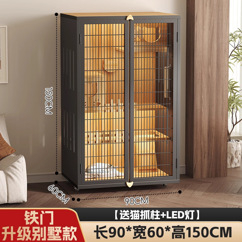 实木豪华猫别墅家用室内猫笼子超大自由空间猫窝客厅猫舍猫笼子|undefined