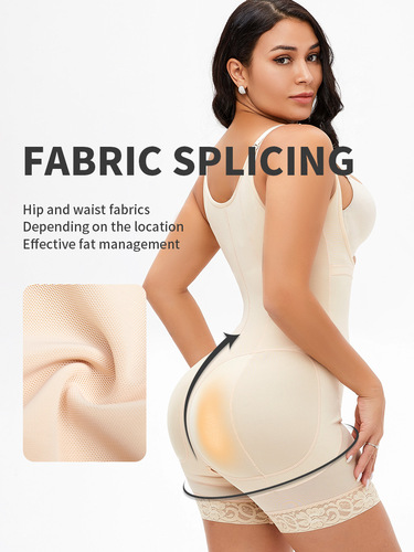 TOPMELON suspender one-piece hip-lifting tight-fitting fat woman large size zipper shapewear shaperwearD1636