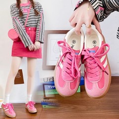 小众学生运动休闲板鞋女透气厚底百搭鞋子夏季小白鞋复古德训鞋女