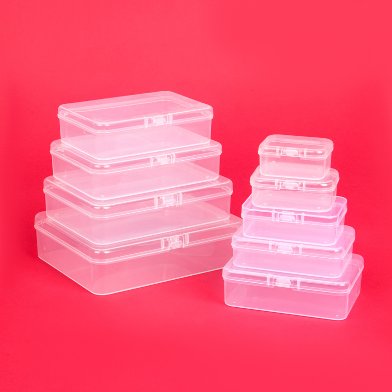 Rectangular Transparent Small Empty Box Button Earplugs Screw Card Universal Plastic Box Pp Cultural and Creative Toy Storage Box