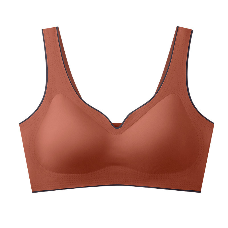 Lingería de látex tailandés de mujeres sin marcas deportivas belleza de espalda sin anillo de acero pechos pequeños colapse pecho chaleco tipo sostén de sueño image 10