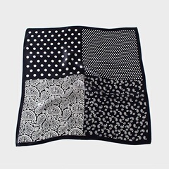 メーカー直販の定番人気のカシューナッツの飾り桑シルクのスカーフ