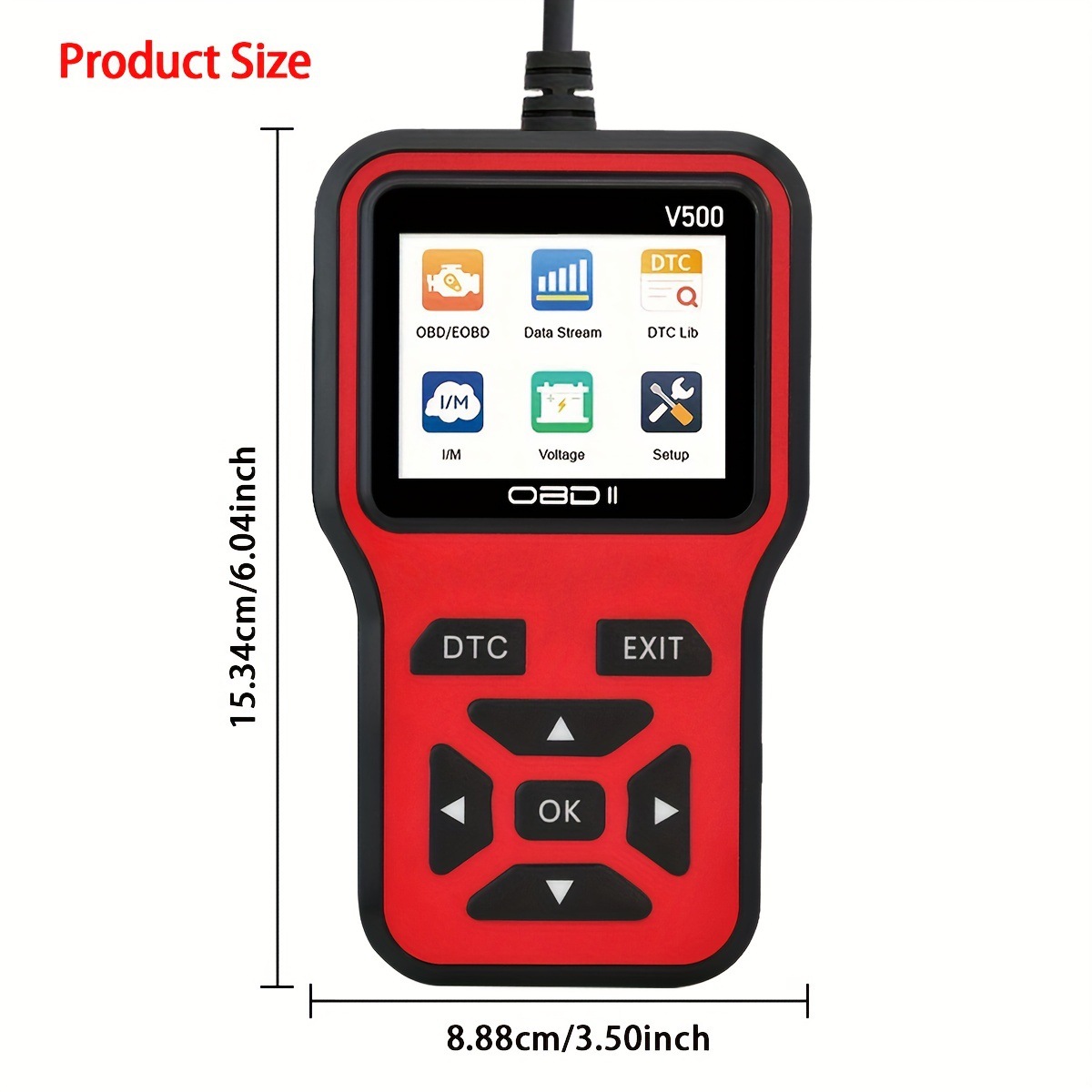V500 Car Fault Detector Diagnostic Instrument Obd2 Decoder Eraser Universal Display Accurate Decoding