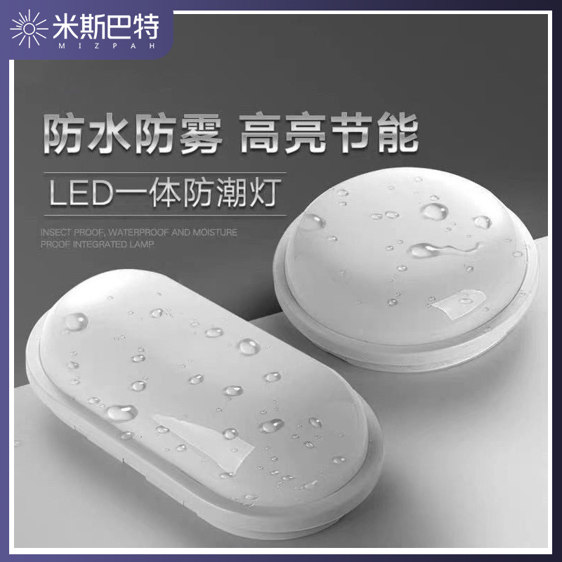 Led High-Brightness Moisture-Proof Lamp, Three-Proof Lamp, Balcony Corridor Bathroom Toilet Outdoor Rain-Proof Explosion-Proof Led Waterproof Wall Lamp