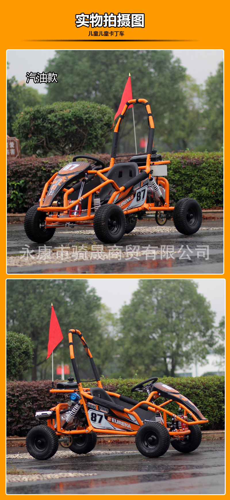 Cross-Border Children's and Adult Electric Mini Go-Karts, 125Cc Gasoline Electric 48V Two Models of Four-Wheel Motorcycles and Beach Vehicles