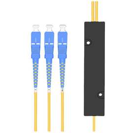 电信级 SC-UPC1分2盒式光纤分路器 PLC光纤分光器 低损耗高回损