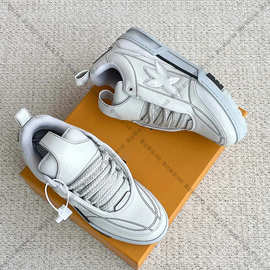 L家驴牌TRAINER厚底系带面包鞋真皮板鞋情侣款时尚休闲潮流运动鞋