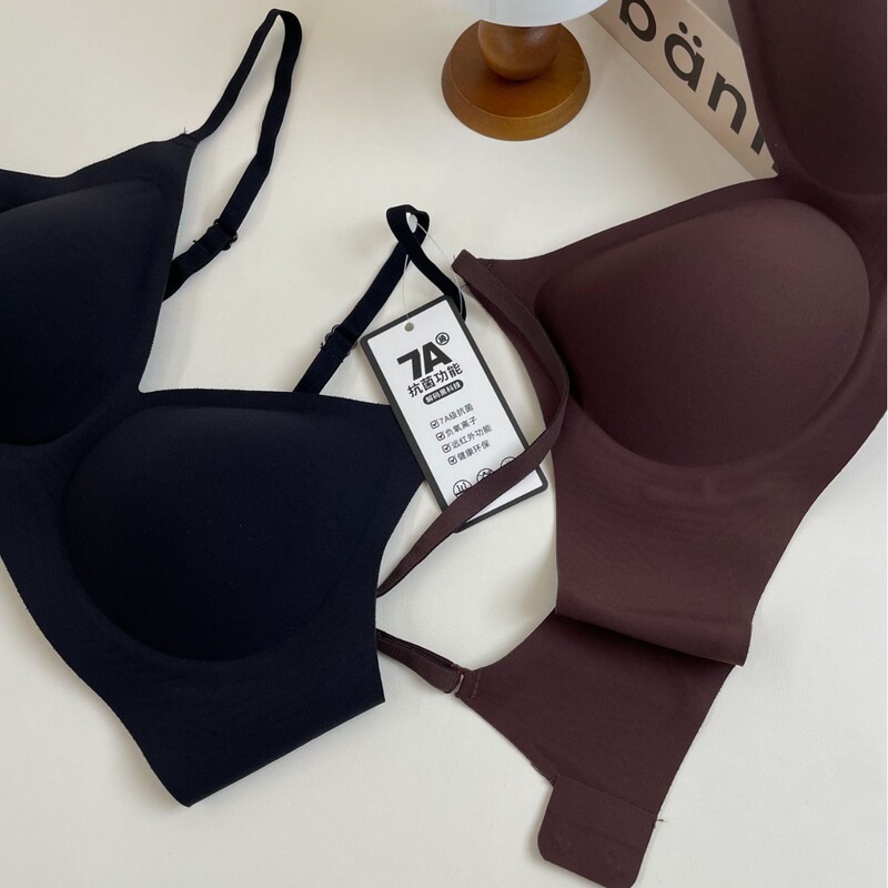 7A Antibacterial Soft Support No Steel Ring Underwear Comfortable Semi-Fixed Coaster Jelly Strip Latex Bra S23 7A Antibacterial Soft Support No Steel Ring Underwear Comfortable Semi-Fixed Coaster Jelly Strip Latex Bra S23