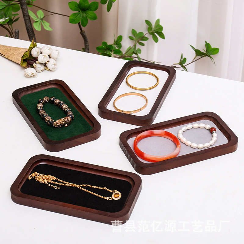 ジュエリートレイ、ビーズジュエリー、木製リングトレイ、ネックレスブレスレット収納ディスプレイ、ブレスレットディスプレイトレイ|undefined