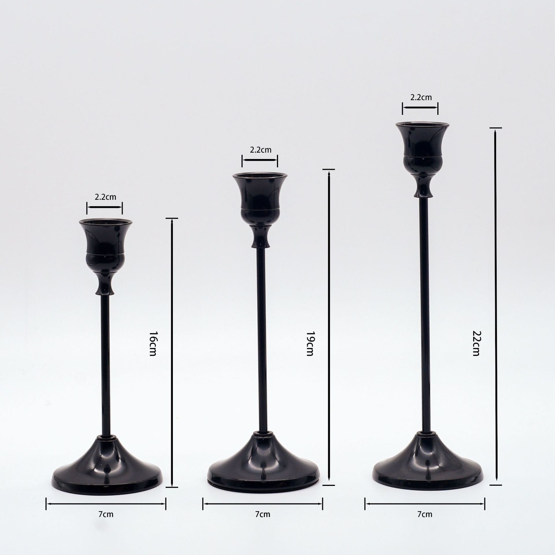 Adornos de candelabros pequeños simples de estilo europeo Navidad San Valentín luz de velas Cena Sentido de ambiente Candelabros Decoración de bodas