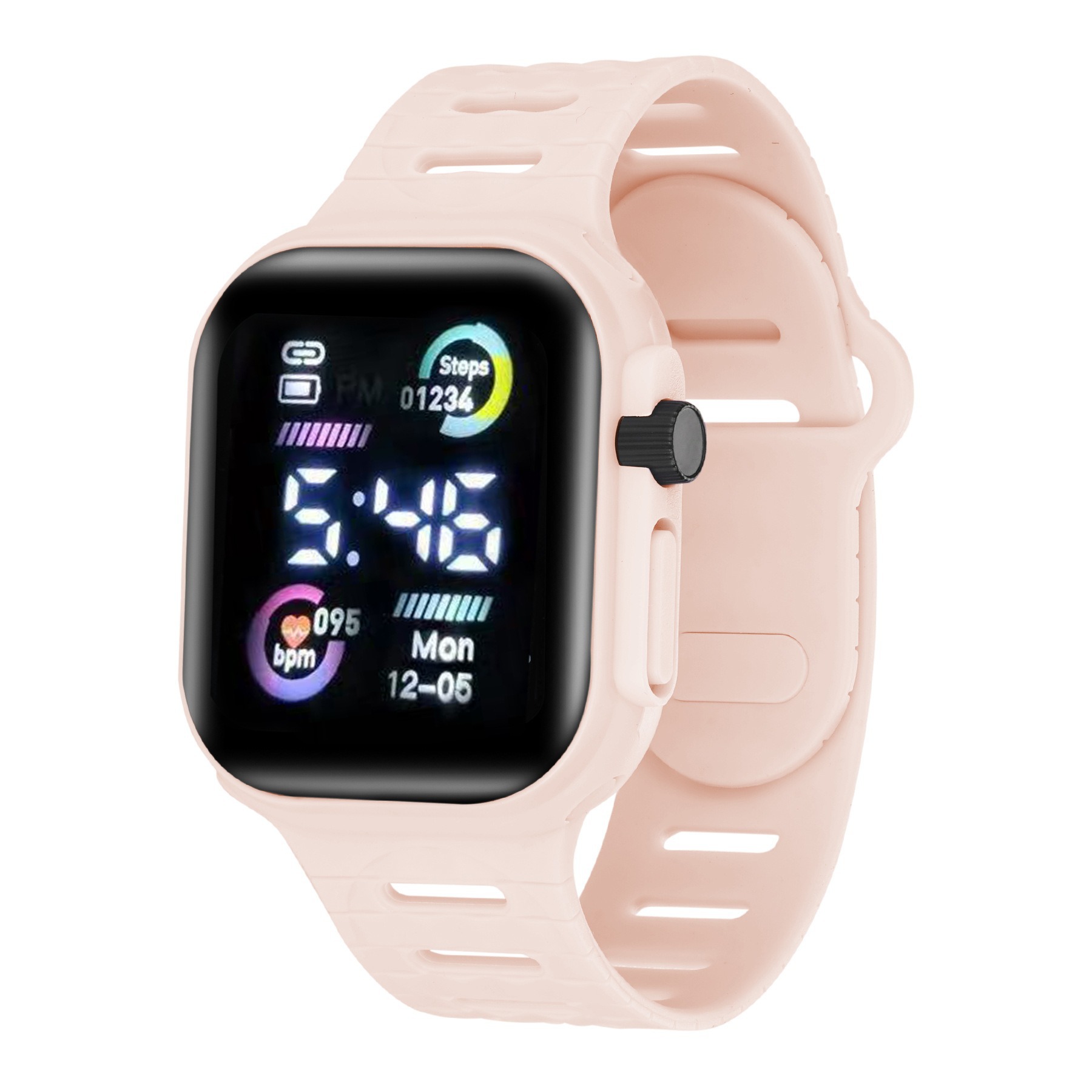 Universal children's electronic square fashionable digital watch for…