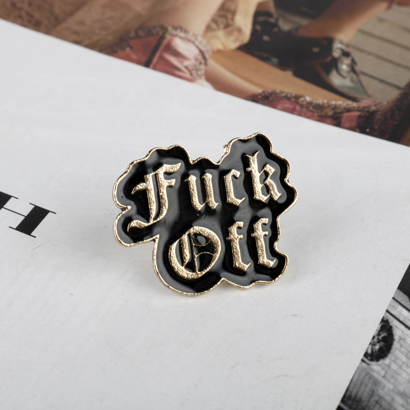 Retro Letter Alloy Plating Unisex Brooches display picture 2