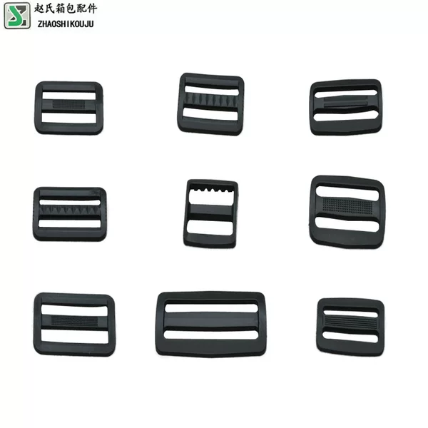 Factory Japanese buckle wholesale luggage accessories second gear third gear buckle backpack connection tie rope buckle black pp