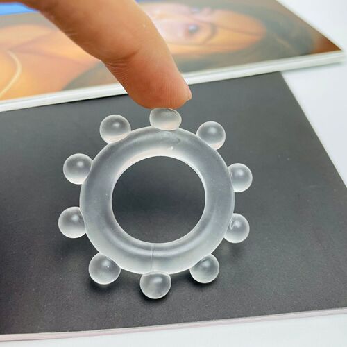 TPE Delay External Attachment Bead Delay Locking Ring Lamb Eyelet Circumcision Ring Reusable Ring for Men and Women Male Condom Ring