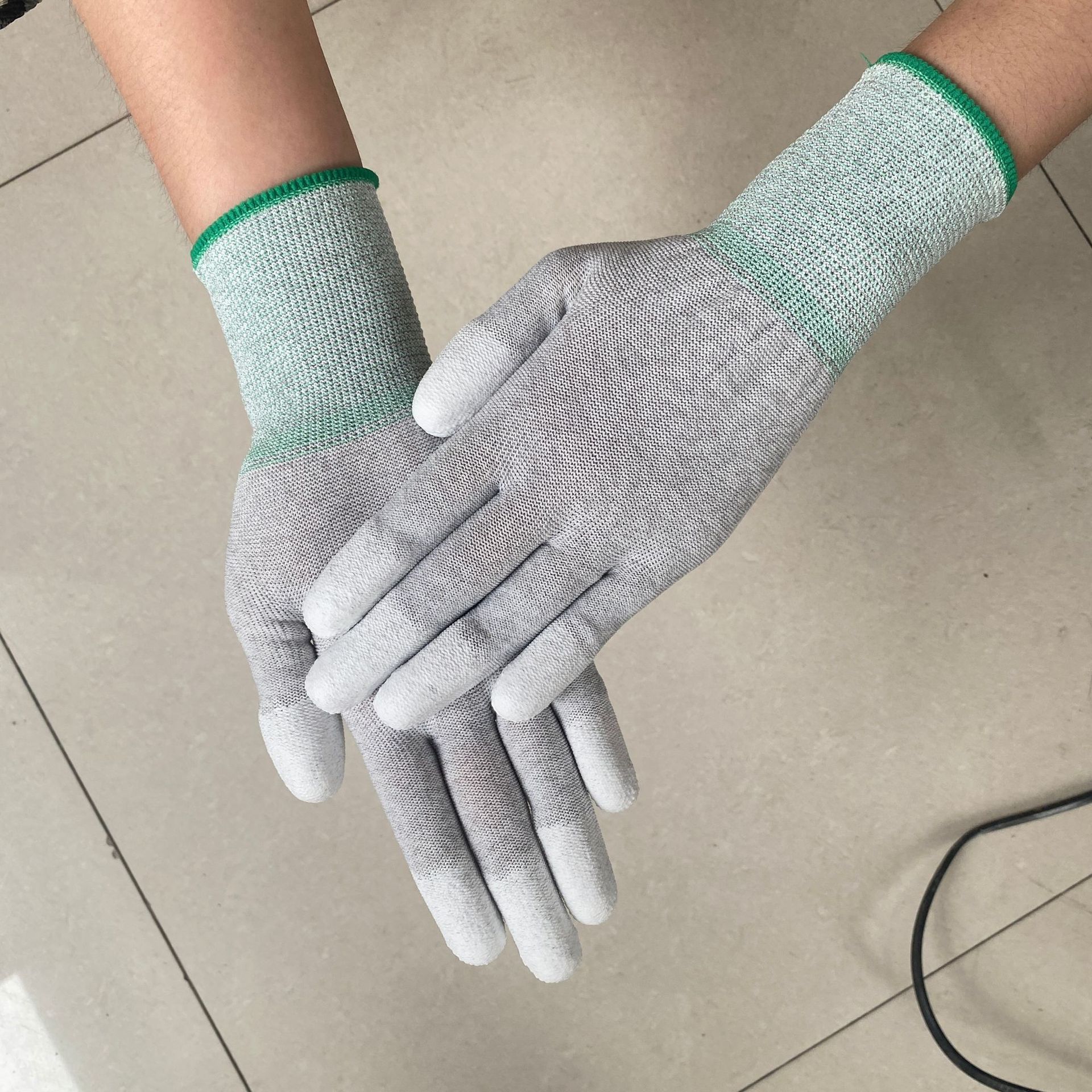 Guantes revestidos de PU guantes de trabajo revestidos antiestáticos de fábrica electrónicos libres de polvo blancos guantes revestidos de PU al por mayor image 43