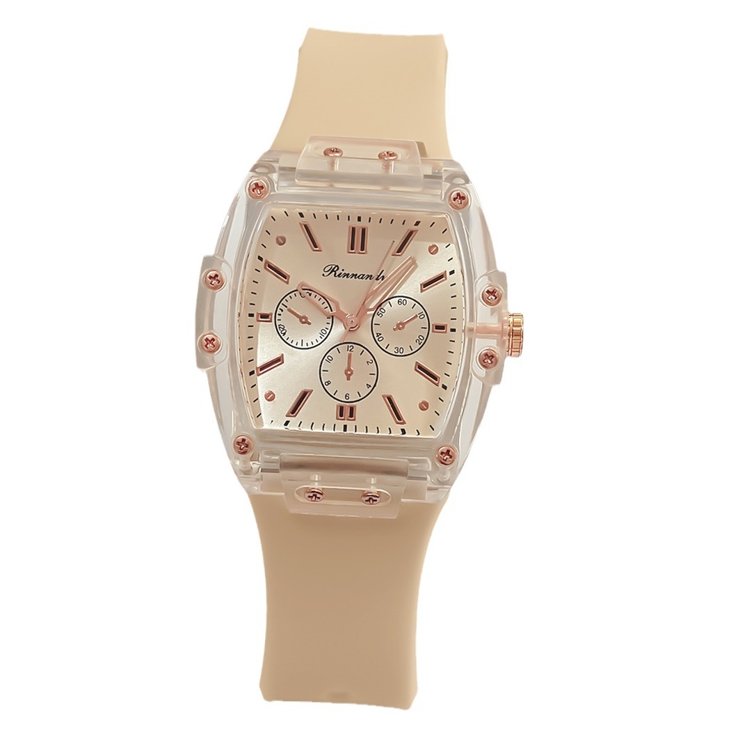 trend fashionable quartz silicone watch for men and women hip-hop…