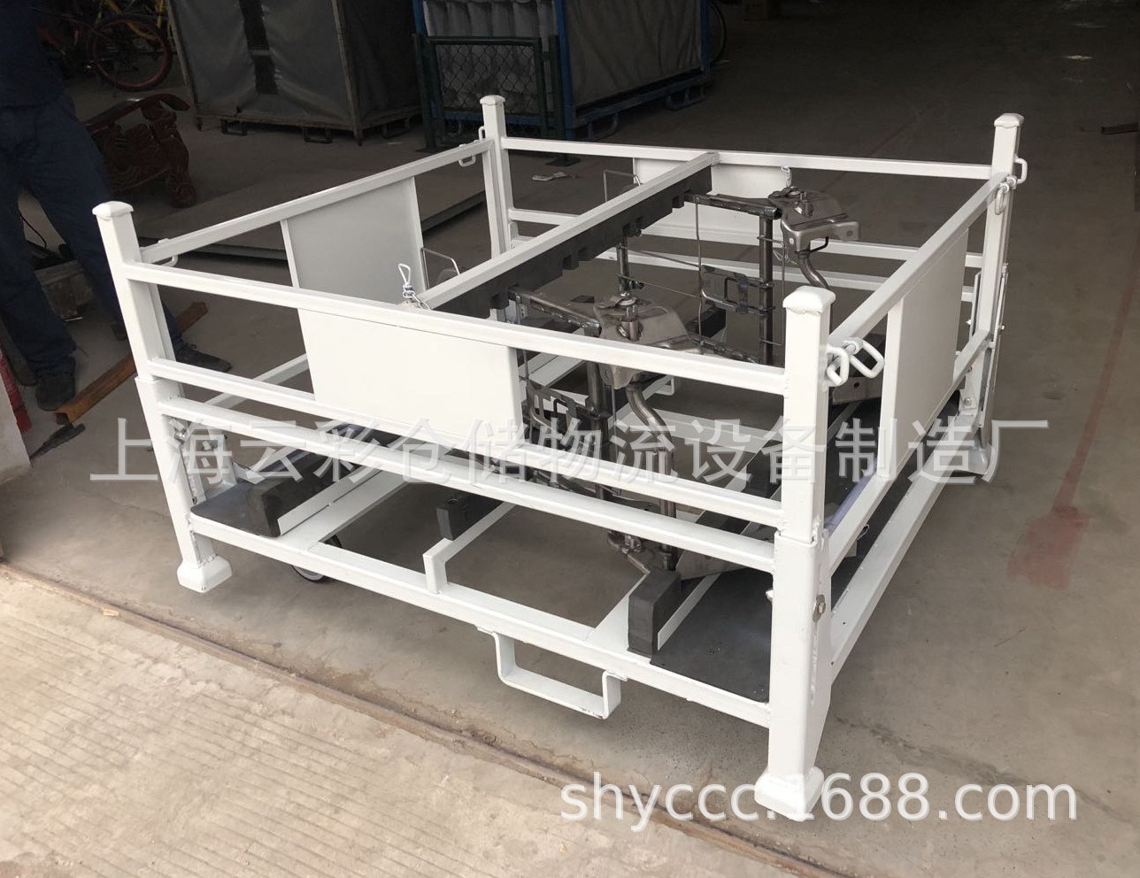武汉工位车布袋车汽车零部件工位器具汽车零部件转运架