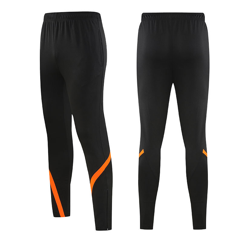 싱글 팬츠 - 블랙에 오렌지 엣지