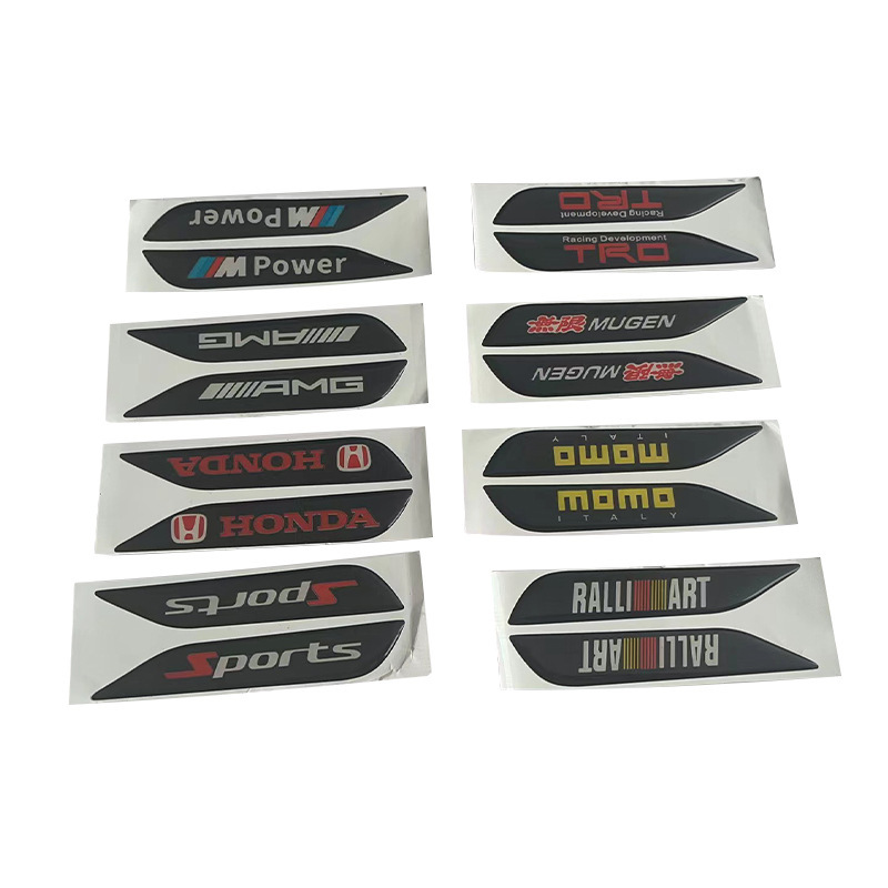 Pegatinas decorativas universales para guardabarros de coche, emblema lateral para modificación de la ventilación lateral del guardabarros, aleta de tiburón.