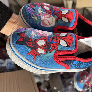 Foreign Trade Original Cartoon Spider-Man Mini Cloth Shoes Student Toddler Shoes