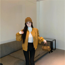 实拍2025女式立领夹棉棒球外套女短款刺绣夹克飞行服棉服上衣潮