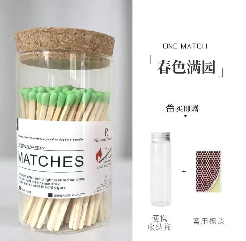 Velas de aromaterapia, fósforos de mango largo especiales, botellas de fósforos de colores al por mayor, materiales de fuego antiguos, versión extendida de alto valor