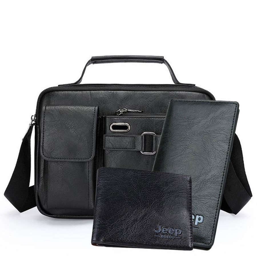 Men's Portable Briefcase, Business Office Tablet Shoulder Bag, Commuting Trendy Multi-Piece Set, Retro Men's Bag
