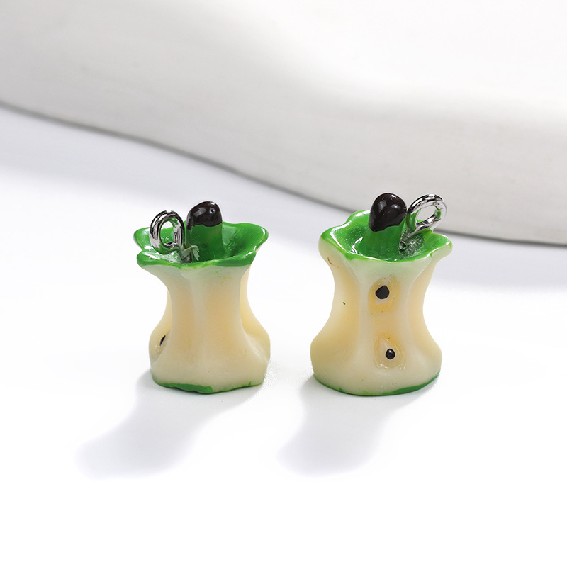 卸売かわいい模擬樹脂カラフルなフルーツリンゴリンゴの芯ペンダント diy ネックレス A800921|undefined