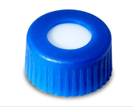 186000305 Waters 蓝色螺纹口瓶盖 带PTFE/硅胶隔垫 12×32mm