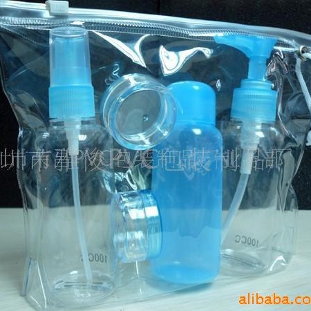 PVC化妆品套装袋礼品袋拉链袋化收纳袋饰品袋透明袋 洗面奶包装袋