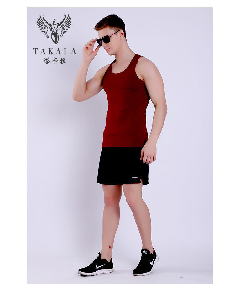 Lycra fitness chaleco rojo vino