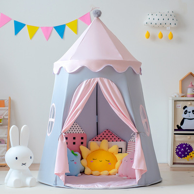 Turtledove children Tent Game house Dollhouse indoor girl Pink Yurt Play house princess Castle