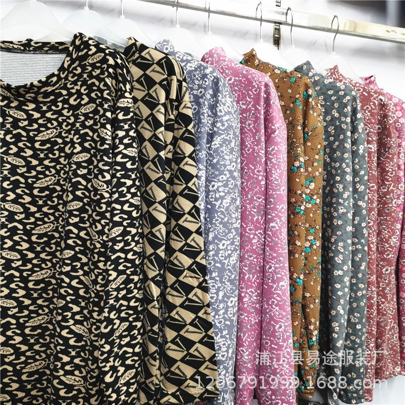 Оптовая продажа термобелья из немецкого хлопка с двусторонним узором и мелким цветочным принтом (двойная ткань), осень-зима 2025, от производителя