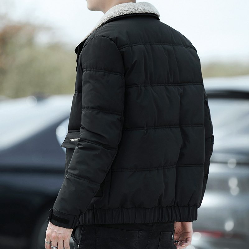 [Venta caliente] 2023 nuevos hombres a prueba de viento cálido engrosado casual popular abrigo de algodón acolchado