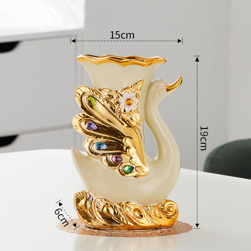 백조 꽃병 왼쪽(꽃병 별도)