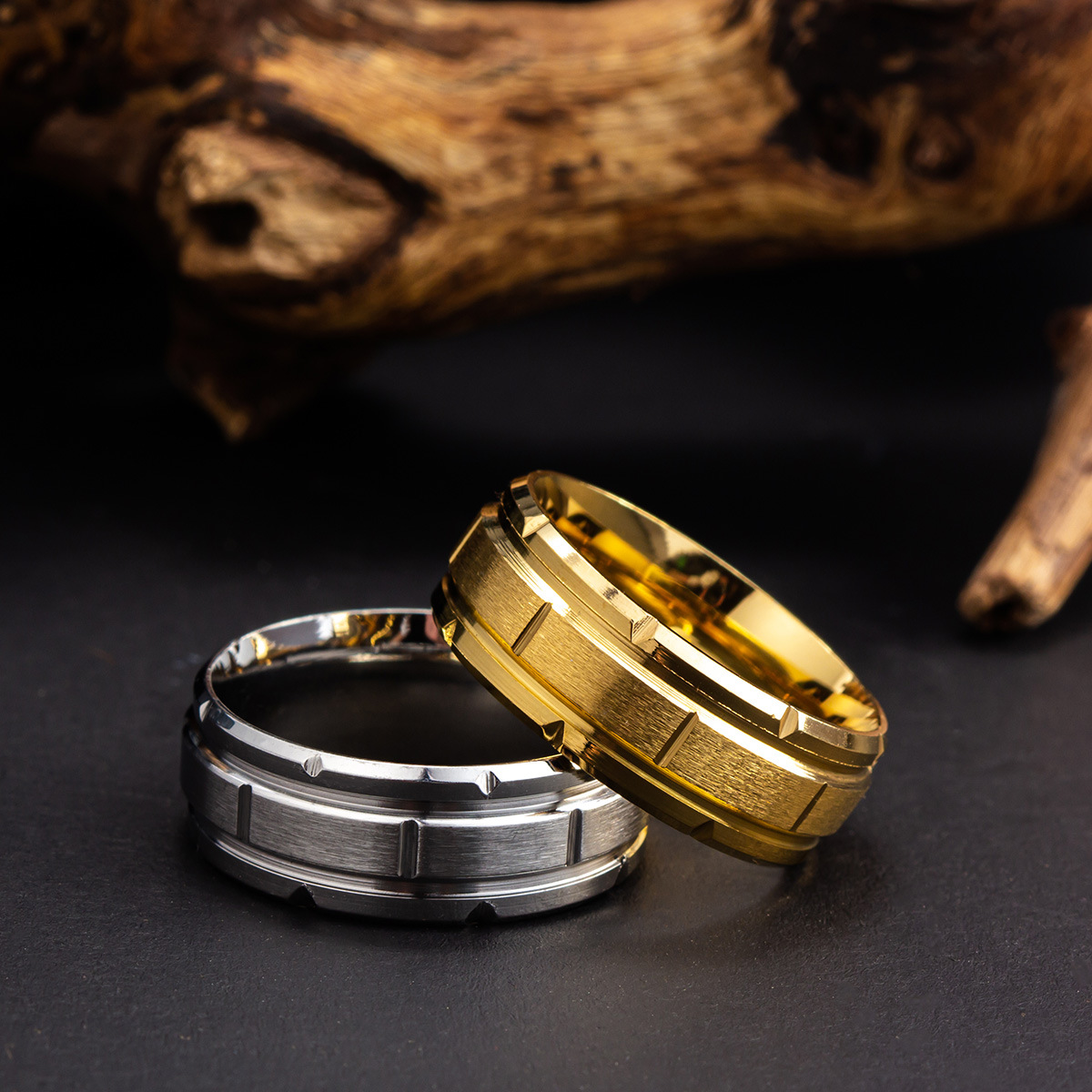 8g Weight Vacuum Plating Gold Plating Process Rings Classification 12, 13, 6 Ring Size 1 Piece Quantity Daily Occasion Titanium Steel Material Solid Color Pattern Couple, Men's Gender Plating Design Simple Style Style Couple Men's Simple Style Rings Solid Color Titanium Steel Vacuum Plating Men Band Rings 6