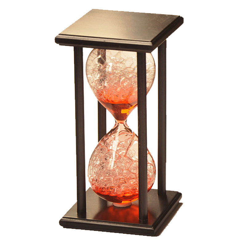 Burbuja de madera marco de vidrio reloj de arena creativo boda hogar creativo decoración regalo de boda regalo